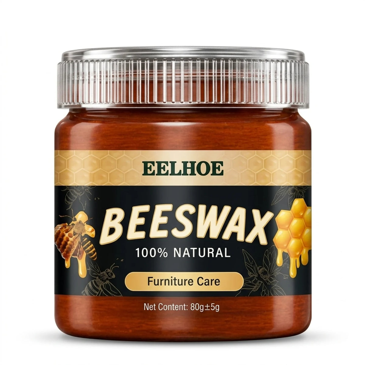 Cera Beeswax 100% natural de 80 g para muebles de madera, brillo y revividor en dos unidades — Quiseya